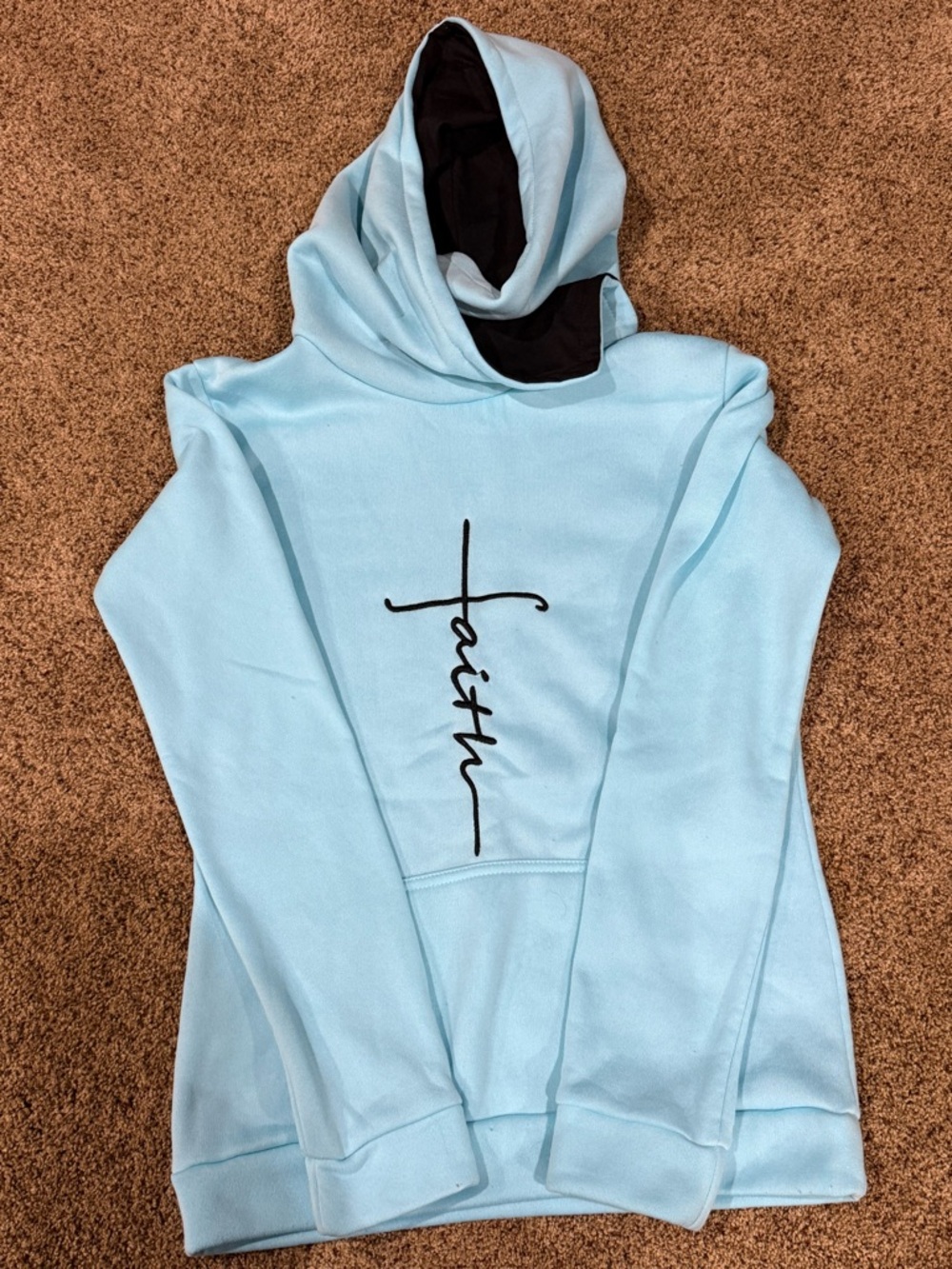 Women’s Light Blue ‘Faith’ Hoodie Sweatshirt